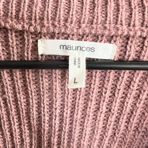 Distressed pink plus size cardigan - Picture 5 of 6